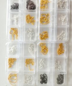 Cadenitas en caja organizadora