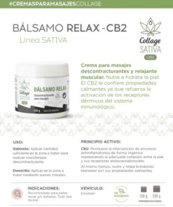 Bálsamo Relax Sativa 250g (Relajante y descontracturante) Collage
