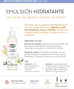 Emulsión hidratante 200c - Jojoba y vainilla - Collage