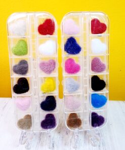 Pompones Corazón con iman