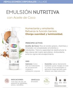 Emulsión Nutritiva 200cc - Aceite de Coco - Collage