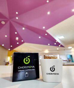 Vaso Dappen ceramica con tapa de corcho Cherimoya