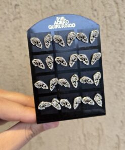 Aros alas mariposa acero