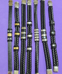 Pulsera cuera y acero
