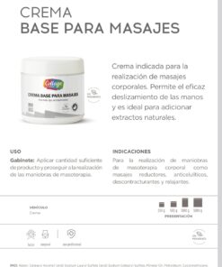 Crema base para masajes 1000grs