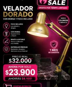 Hot Sale- Velador Cherimoya Dorado con Morsa