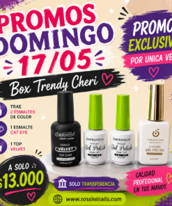 PROMO- Box Trendy Cherimoya- 1cat eye,1 velvet,2 esmaltes