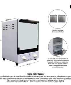 Horno esterilizador 1000w 12L Cherimoya